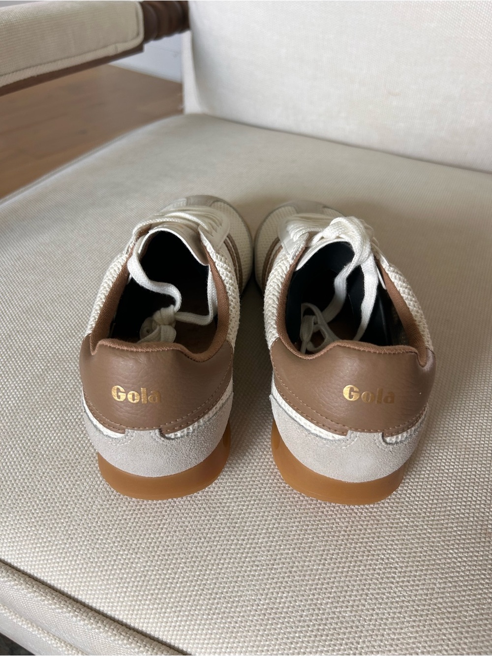 New Gola Tornado Zephyr Sneakers Off White Light Caramel Free People - Picture 5 of 7